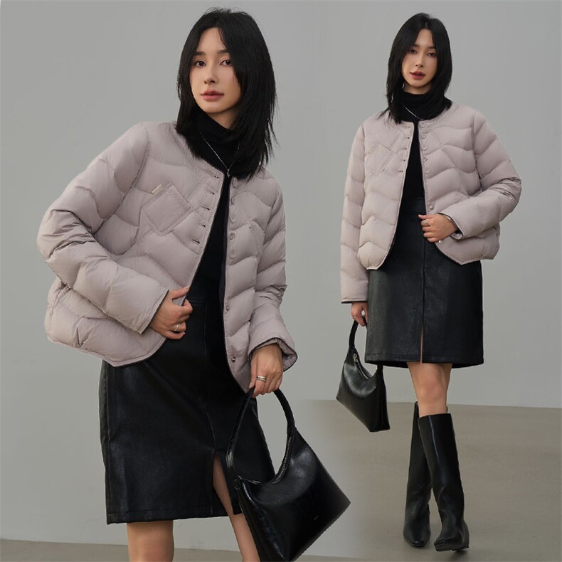 现货2025年冬季新款90白鸭绒休闲风羽绒服女,女装羽绒服,阳光伊恋