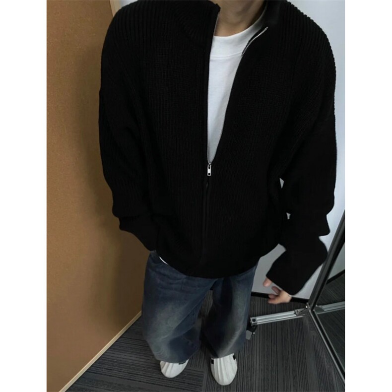 现货加绒加厚慵懒风宽松毛衣开衫针织衫外套H33-特P常规55/加绒70,男装针织衫/毛衣,星座1212