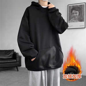 8XL-M连帽卫衣硬挺连帽卫衣男美式复古重磅帽衫加绒外套WY9105P68图片