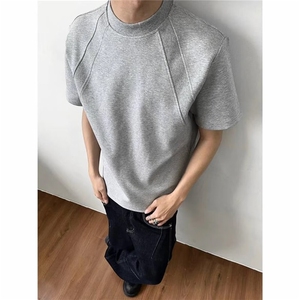 原版版型面料50%棉280克拼接短袖T恤抗皱硬挺310A-4-T81-特批25图片