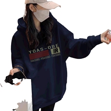 美式复古卫衣女春秋连帽oversize慵懒风秋冬季情侣装加厚外套潮，女装卫衣/绒衫，初闻兮