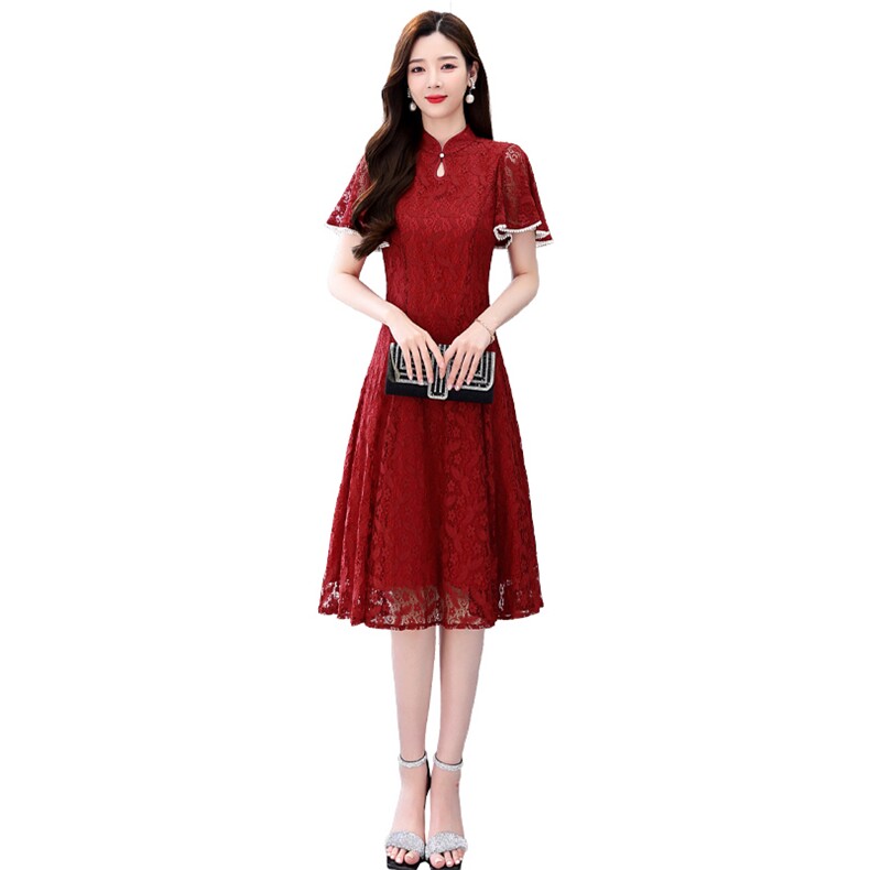 2022夏季新款新娘敬酒服气质连衣裙,女装连衣裙,金典明美
