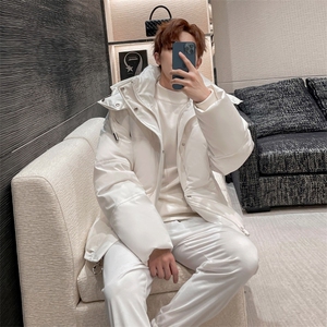 主推韩版羽绒服男士短款男女同款中青年创意加厚羽绒外套图片