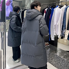 羽绒服男冬季新款港风宽松长款连帽白鸭绒外套YR928-P180(控价208，男装羽绒服，星座214-3