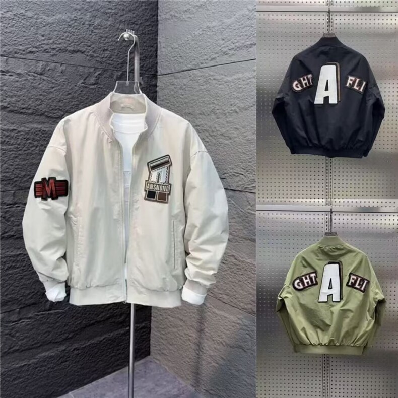1506-1/J33931/P57新款潮牌美式贴标刺绣棒球服外套男士高档夹克,男装夹克,星座1506-1