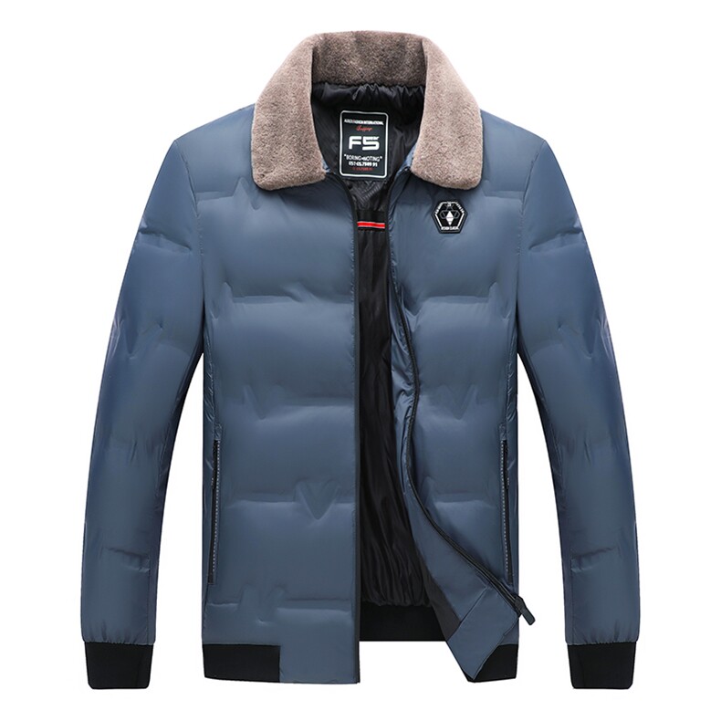 爸爸冬装外套加厚棉服中年男士冬季休闲棉衣老爸翻领棉袄短款外套,男装棉衣,电商B212（原钱塘6029）