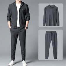 S3100-2钱塘2020-2中青年男士春秋薄款时尚休闲简约卫衣套装P180，男装休闲套装，钱塘207-2