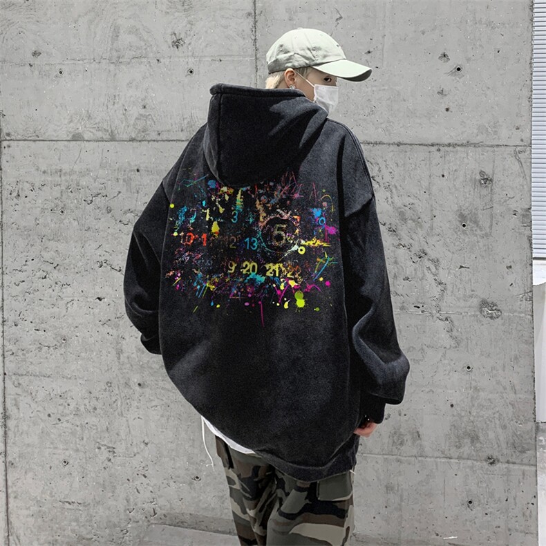 美式潮牌重磅水洗做旧连帽卫衣力推大码男XZ517A-2-Y7759-P68,男装卫衣,星座517A-2