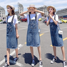 套装/套裙2021年夏季圆领时尚休闲牛仔简约百搭套装2021年夏季，女装套装/套裙，艾仟回(原伊仟回)