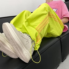 多巴胺彩色穿搭伞兵裤男夏季冰丝裤子侧边条纹速干冲锋裤D107，男装休闲裤，星座1116A（原606A-3）