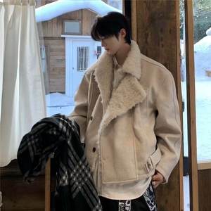现货 美式座山雕毛领加绒加厚棉服夹克男M286/P135图片