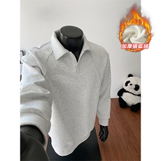 加绒加厚银狐绒500g重磅曼巴棉解构卫衣男W5406J加绒-特P50控98，男装卫衣，电商A001-1