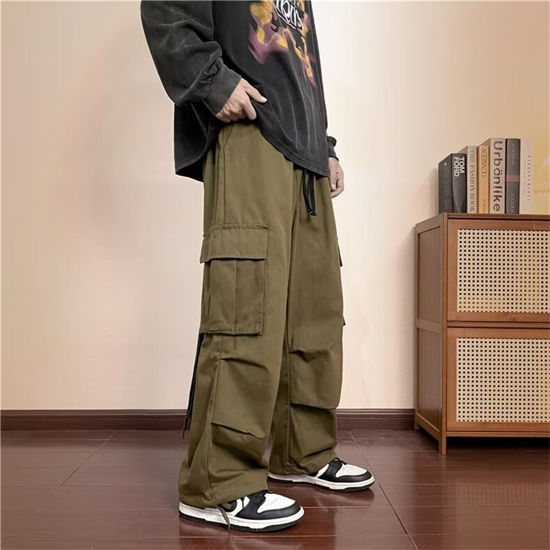 工装裤子ins高街潮束脚休闲裤男秋冬季oversize机能裤GK3047-P45,男装工装外套,星座1008-1