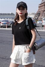 2021年夏季时尚潮流舒适简约个性短裤/热裤，女装牛仔裤，秋水欣儿