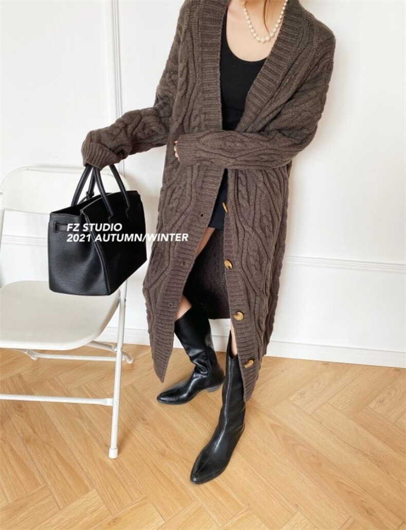 【现货】长款毛衣外套，女装针织衫/毛衣，F/TU