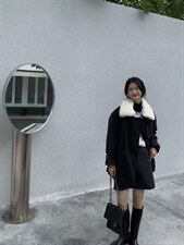 百搭风衣版羽绒服，女装风衣，里奈(1F)