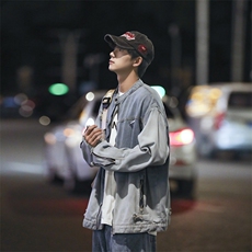 A1007P75秋冬新款青年男生休闲日系港风潮男外套夹克，男装夹克，星座512-6