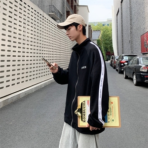 WY2025秋装新款百搭男士开衫卫衣男宽松潮流大码外套图片