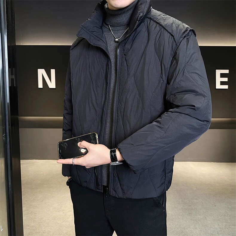 M-3XL86323-P185标50绒短款立领轻薄羽绒服男,男装羽绒服,电商B321-1