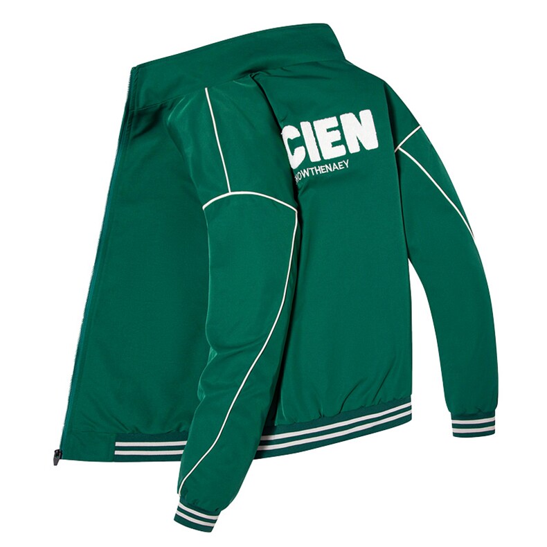 毛毯风2026春季新款印花棒球服夹克外套情侣休闲潮A436-8893-P50,男装夹克,电商A436