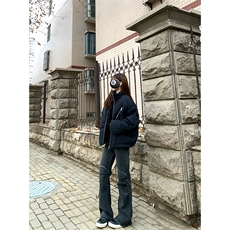 自家图，cleanfit褶皱牛仔裤男秋冬伞兵微喇裤子KZA52-P80，男装牛仔裤，星座1007（原301D）