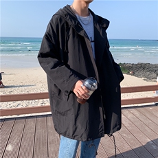 F1007/P80秋装货足男士风衣韩版潮流中长款大码宽松外套男装，男装风衣，电商A141