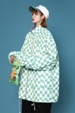2023秋款中性风徽章棒球服时尚外套两面穿开衫夹克男女8002-P100，男装夹克，电商A441-1