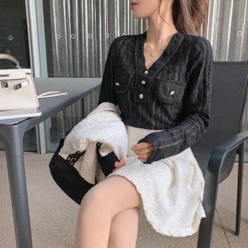 2021春季新品V领上衣，女装，M.W 嫚维