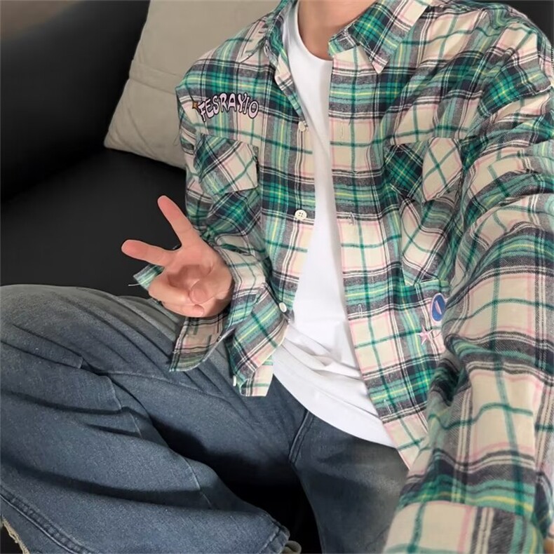 夏季新款刺绣长袖衬衫  P38图片