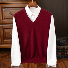 2024年秋季时尚气质简约百搭羊绒马甲，男装背心/马甲，绒之心羊绒