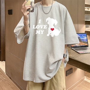 华夫格t恤男短袖男大码五分袖 HT73448-P22图片