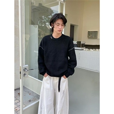 秋冬款高级感毛衣男潮牌宽松百搭简约针织衫Y5018-P57，男装针织衫/毛衣，星座208-5