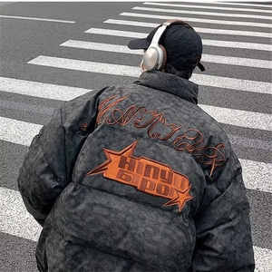 美式高街加厚面包棉服男冬季宽松外套情侣刺绣棉衣ins潮MY94-P90