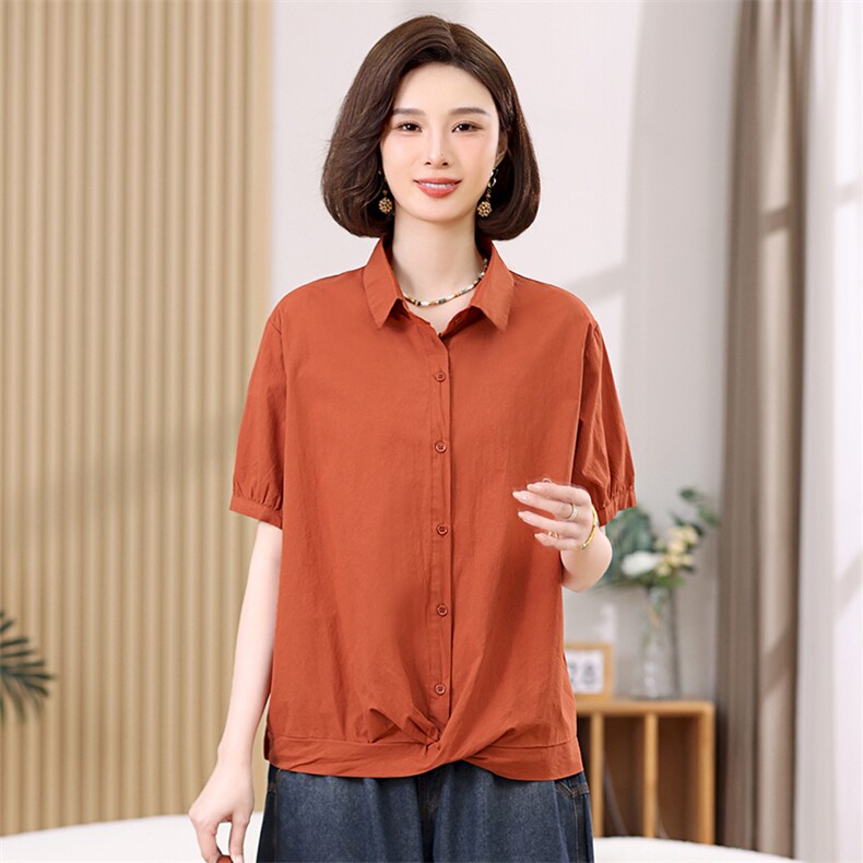 叶笙衣2521衬衣领下摆不规则上衣，女装衬衫，叶笙衣