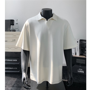 夏季新品 老钱风宽松休闲POLO衫短袖T恤上衣男 H1083 特P35图片
