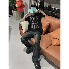 已做版权hiphop高街印花纯棉短袖T恤夏季高级感潮牌上衣T30-P25，男装T恤，星座205-5
