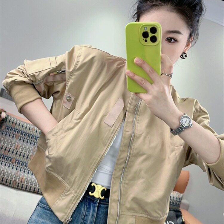 韩系工装休闲百搭短外套女小个子2025新款春装设计感短款夹克上衣,男装夹克,星座1210-1
