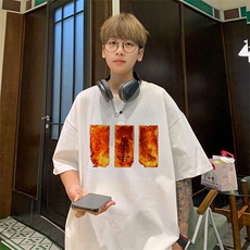 可48小时发货支持抖音得物来样二开美式满天星亮片短袖T恤MTX632，男装T恤，电商A486-1