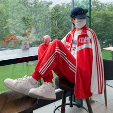 帅气新款长袖情侣潮慵懒长裤时尚学生班服休闲china套装Z108P65，男装休闲套装，星座1116-2