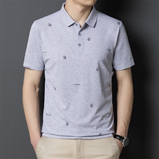 POLO衫男上衣半袖男装印花T恤潮牌休闲翻领爸爸短袖男BL9888-P50，男装Polo衫，星座1105-3