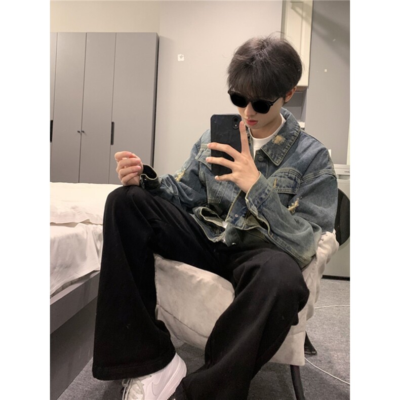 春秋痞帅外套男高街潮牌港风日系潮流宽松夹克JGW6605-P60,男装夹克,星座208-5