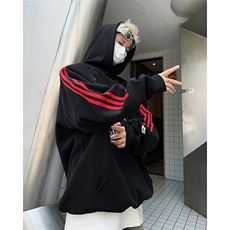 美式街头徽章织带连帽卫衣男宽松运动情侣帽衫外套WY81-P50，女装短外套，星座308B-2