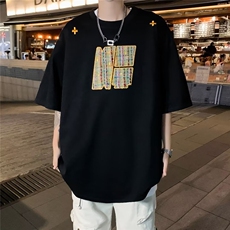T恤春季男时尚潮牌潮日常新款标准圆领简约青春流行短袖，男装T恤，星座716-3