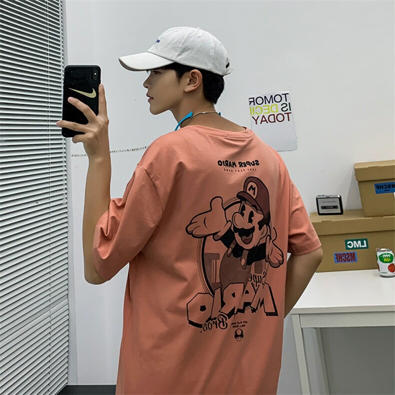 20春夏四季爆纯棉短袖T恤港风白色711T339P30,男装T恤,星座513