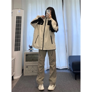 美式复古hiphop嘻哈冲锋裤潮牌 冬季加厚图片
