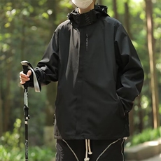 黑武士冲锋衣男秋季户外防风机能登山服宽松休闲夹克外套JK555，男装夹克，星座1116A-1（原606A）