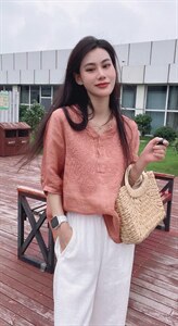 纯苎连衣裙小衫裤子裙子衬衣 时尚风 风淑女风休闲风,女装连衣裙,川哲