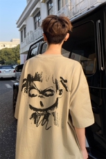 夏季新款涂鸦印花短袖T恤男潮流半袖宽松体恤情侣打底衫D014/P25，男装T恤，电商B209