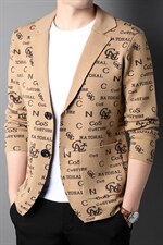 春秋季男士针织开衫春装中年爸爸休闲时尚印花外套2023新款，男装卫衣，电商B212（原钱塘6029）