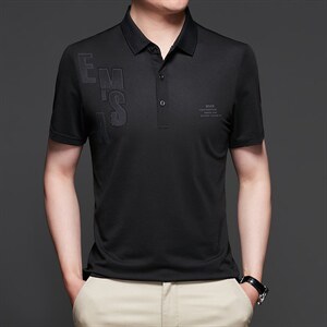 polo衫短袖男夏季冰丝免烫2023新款半袖上衣宽松翻领休闲t恤男装图片